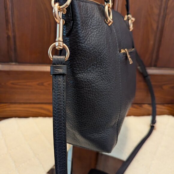 Coach Leather Handbag Casey Satchel C6229 Navy - Picture 6 of 14